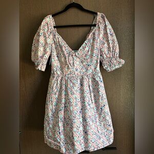 NWT Hill House Home, The Ophelia Mini Dress, Basketweave Vine, Pink